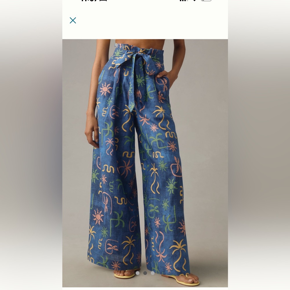 Corey Lynn Calter Multicolor Patterned Wide Leg Pants - Picture 2 of 7